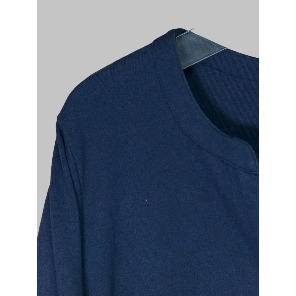 Duluth Trading Co Women’s Navy Ponte Knit Tunic Pockets Size IX - Picture 9 of 11